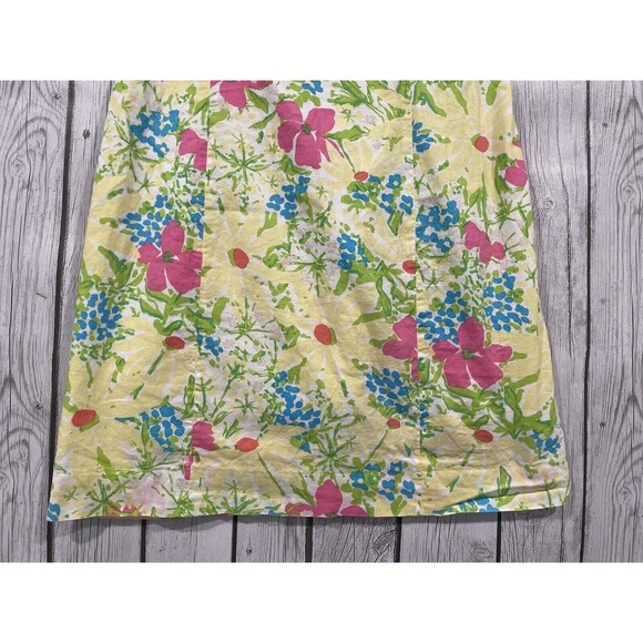 Lilly Pulitzer Strapless Franco Floral Mini Dress Cutout Back Tie Garden Party 6 - Picture 3 of 13